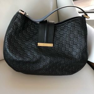 Black Gucci Guccissima Hobo Bag - MINT CONDITION